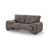 2-SITZER SOFA Omega aus Kunstleder, Hellbraun - Hellbraun/Schwarz, Leder (185/88/98cm) - Beautysofa
