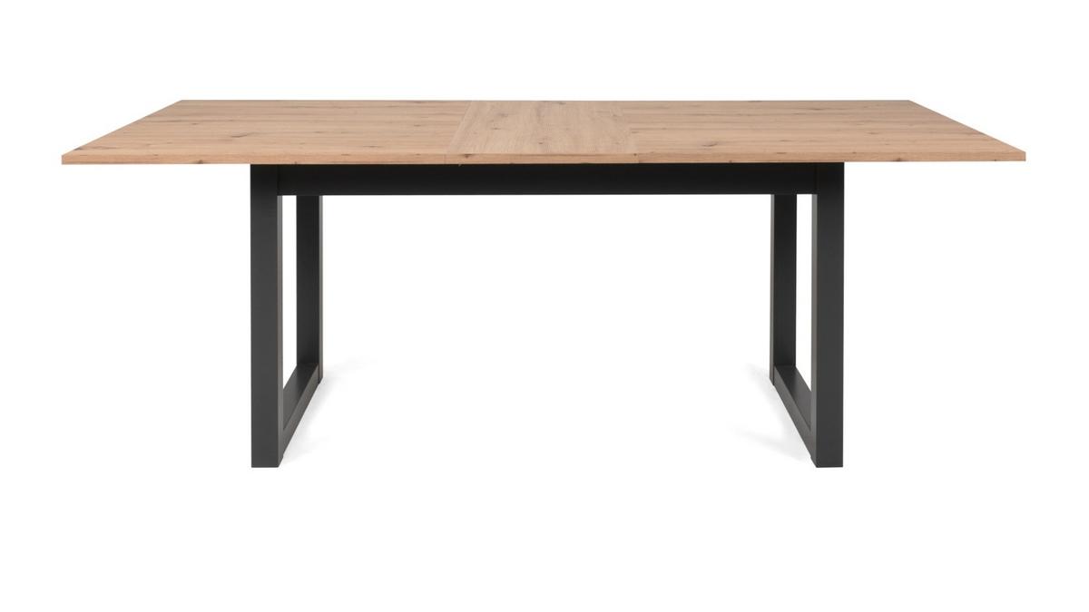ESSTISCH Eiche Artisan, Grau Industrial, Küchentisch ausziehbar 160 - 200 cm - Anthrazit/Eiche Artisan, Holzwerkstoff (160/90/75cm) - Furn.Design