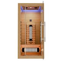 INFRAROTKABINE Kiruna90 Premium mit Dual Technologie - Naturfarben, Holz (90/190/90cm) - Artsauna