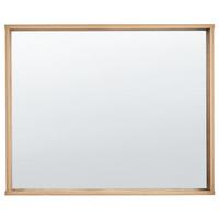 WANDSPIEGEL 80/65 cm Hellbraun Rosell - Braun, Holzwerkstoff (80/65/8cm) - Beliani