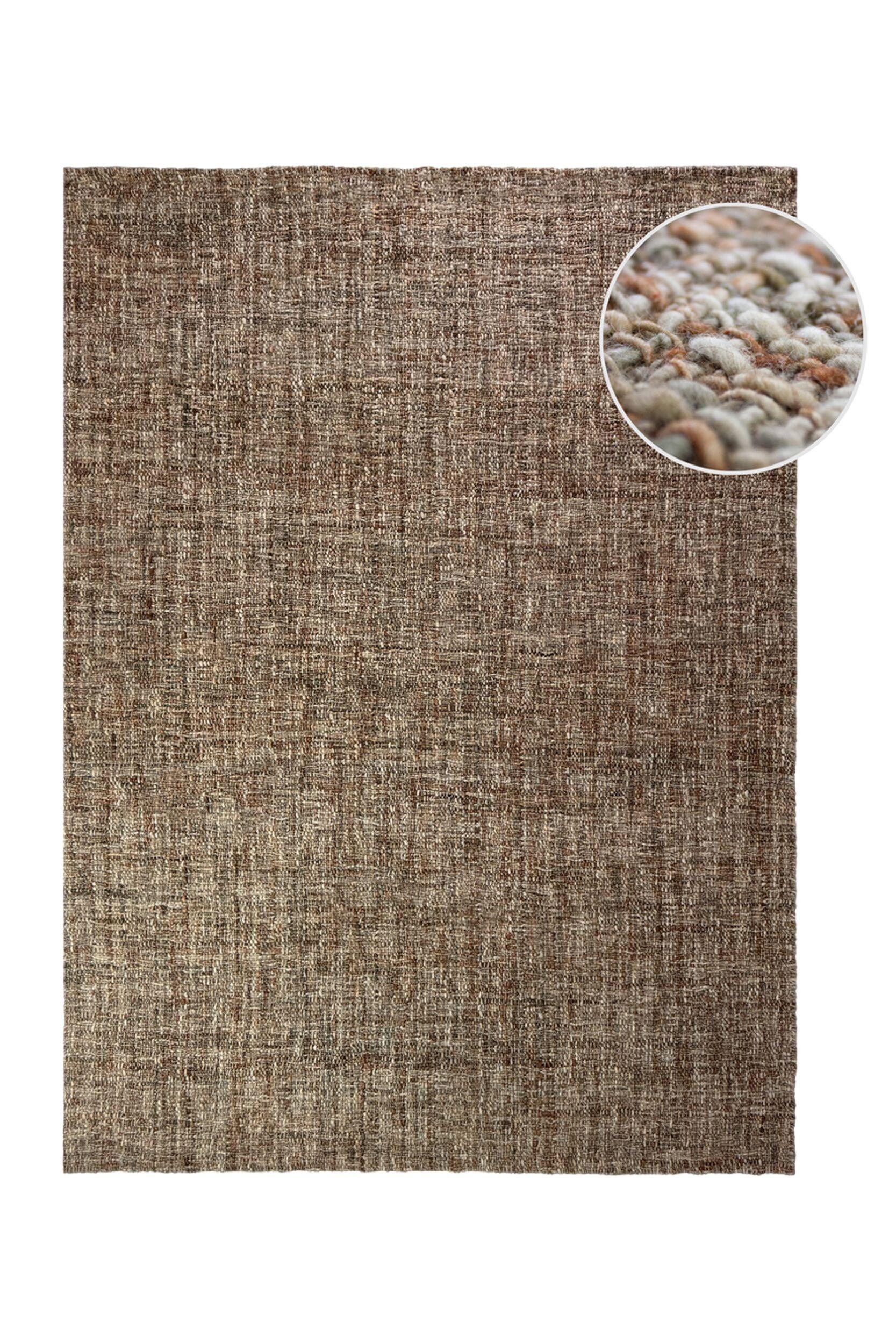 WOLLTEPPICH OTLEY, einfarbig, Terrakotta, 160 x 230 cm - Orange, Textil (230/160cm) - KADIMA DESIGN