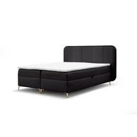 BOXBETT Avery In überlänge - Schwarz, Holzwerkstoff/Textil (120/220cm) - Fun Möbel