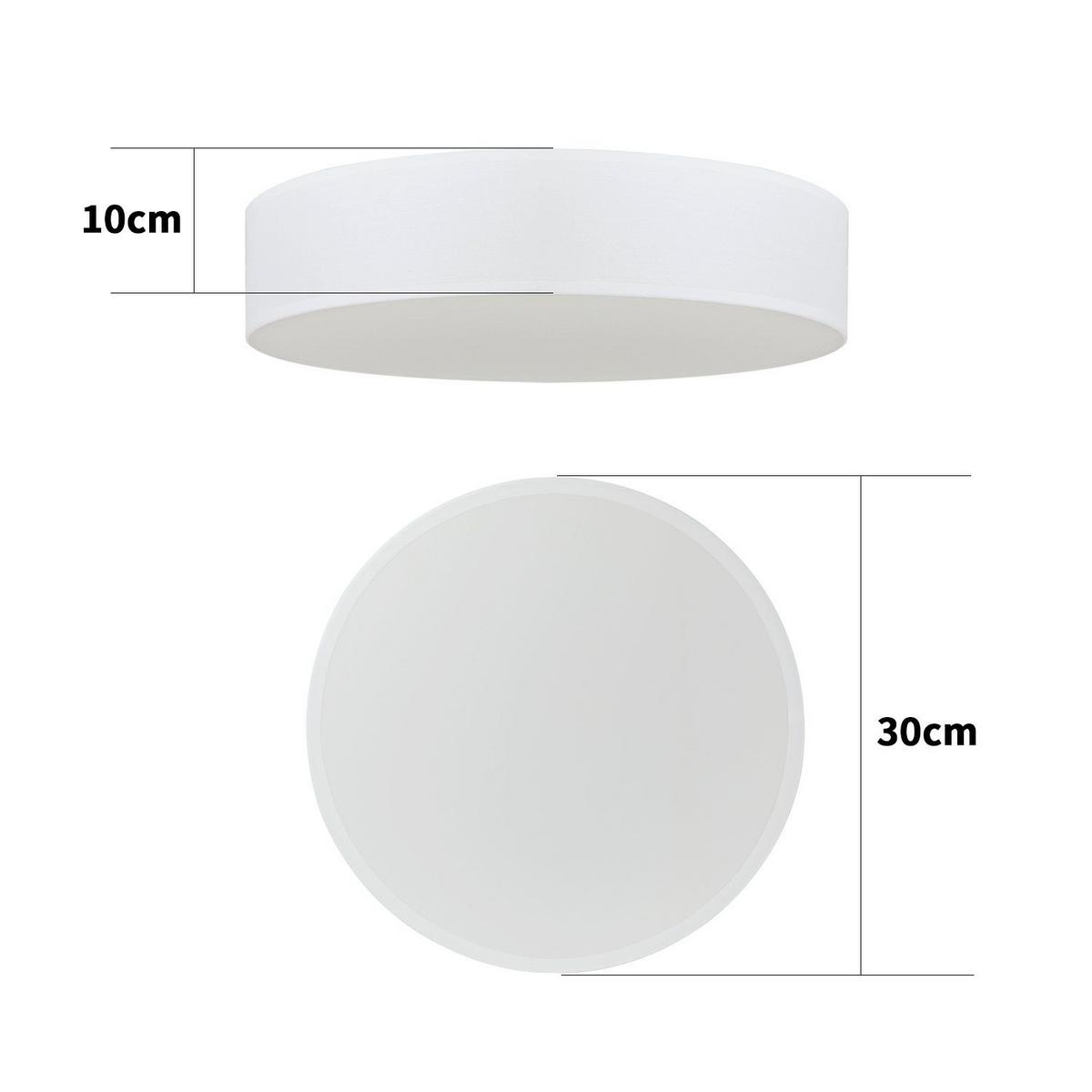 LED-DECKENLEUCHTE Booker 30/30/10 cm - Weiß, Textil (30/30/10cm) - Nettlife