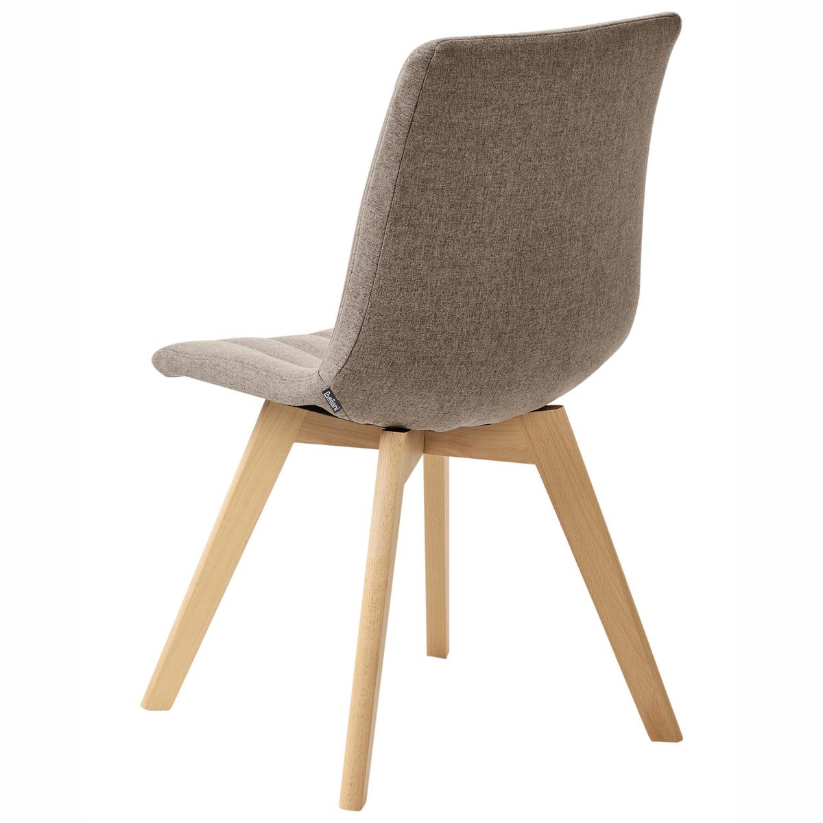 ESSZIMMERSTUHL 2er Set Stoff Braun Calgary - Braun, Textil (48/86/56cm) - Beliani