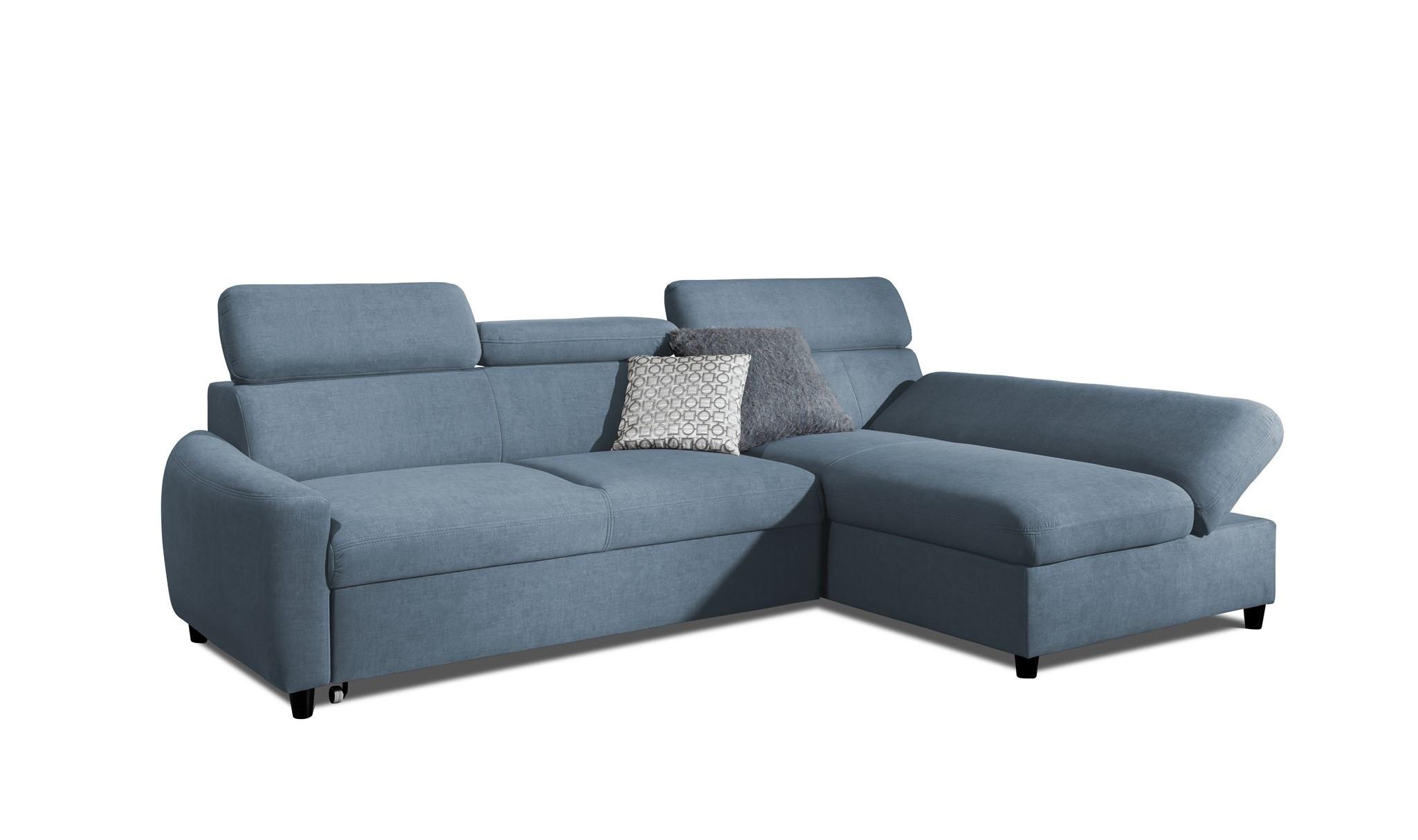 ECKSOFA Schlafsofa Anton Xs In Esito - Hellblau, Holzwerkstoff/Textil (170/260cm) - Fun Möbel