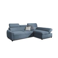 ECKSOFA Schlafsofa Anton Xs In Esito - Hellblau, Holzwerkstoff/Textil (170/260cm) - Fun Möbel