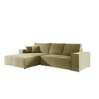 ECKSOFA Levio - Grün, Holzwerkstoff/Textil (294/185cm) - Fun Möbel