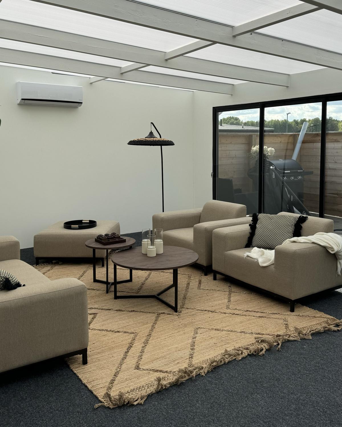 TEPPICH geflochten Beige 200/300 cm Handere - Beige, Naturmaterialien (200/300cm) - Beliani