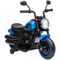 KINDERMOTORRAD Kinder Elektro-Motorrad Elektrofahrzeug für 1,5-3 Jahre Kinder - Blau, Metall (76/42/57cm) - HOMCOM