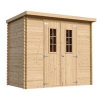 HOLZ-GARTENHAUS - B239xL142xH200 cm/ 2,63 m2 - M310C - Beige, Holz (239/200/142cm) - Timbela