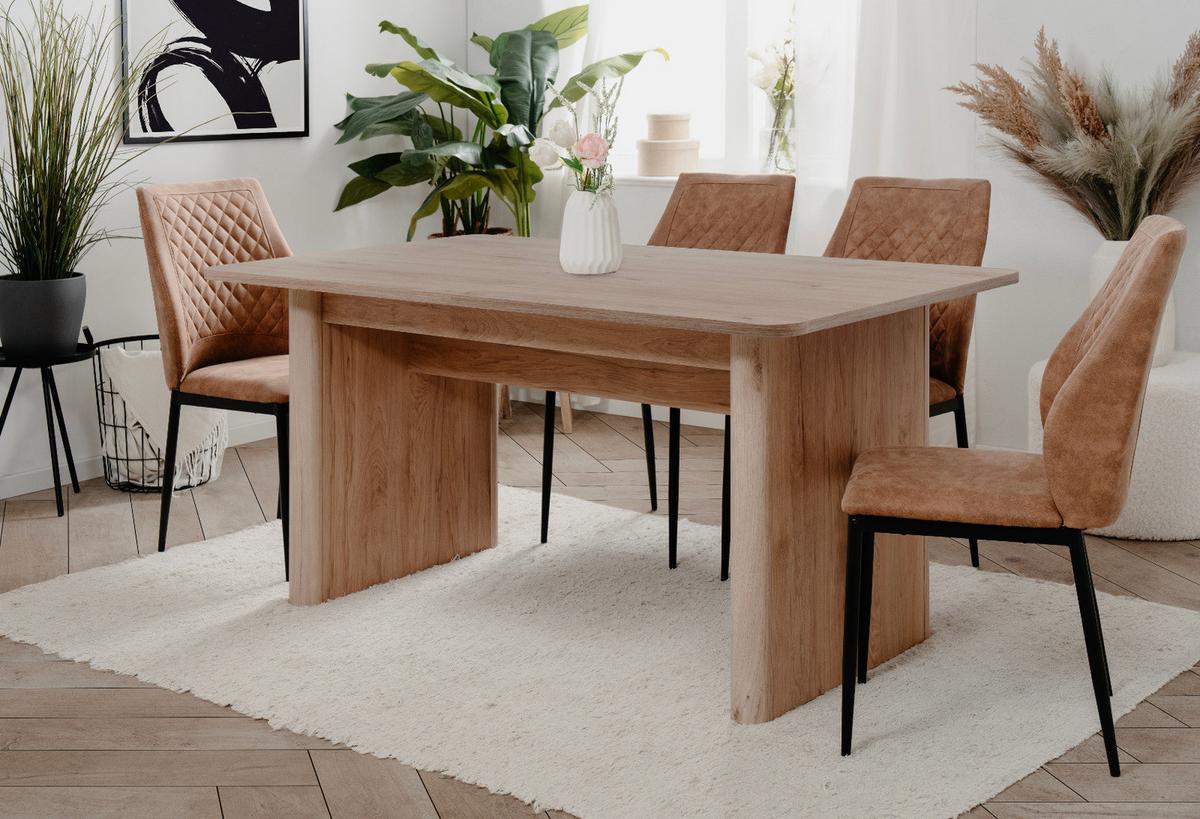 ESSTISCH Hickory Walnuss, Küchentisch ausziehbar 160 - 200 x 90 cm - Walnussfarben, Holzwerkstoff (160/90/75cm) - Furn.Design