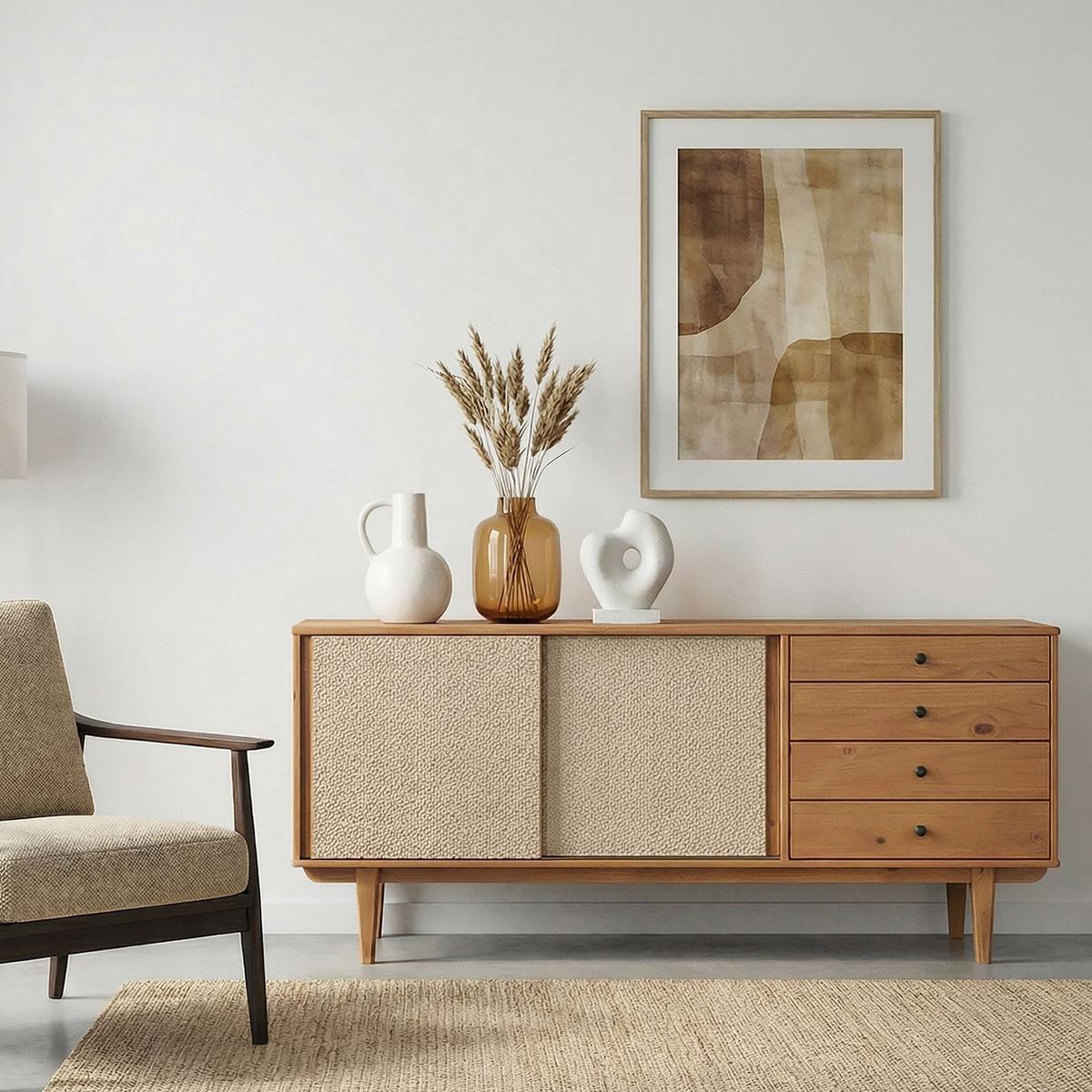 SIDEBOARD SIMONA Eiche - Eichefarben, Holz (175/76/41cm) - IDIMEX