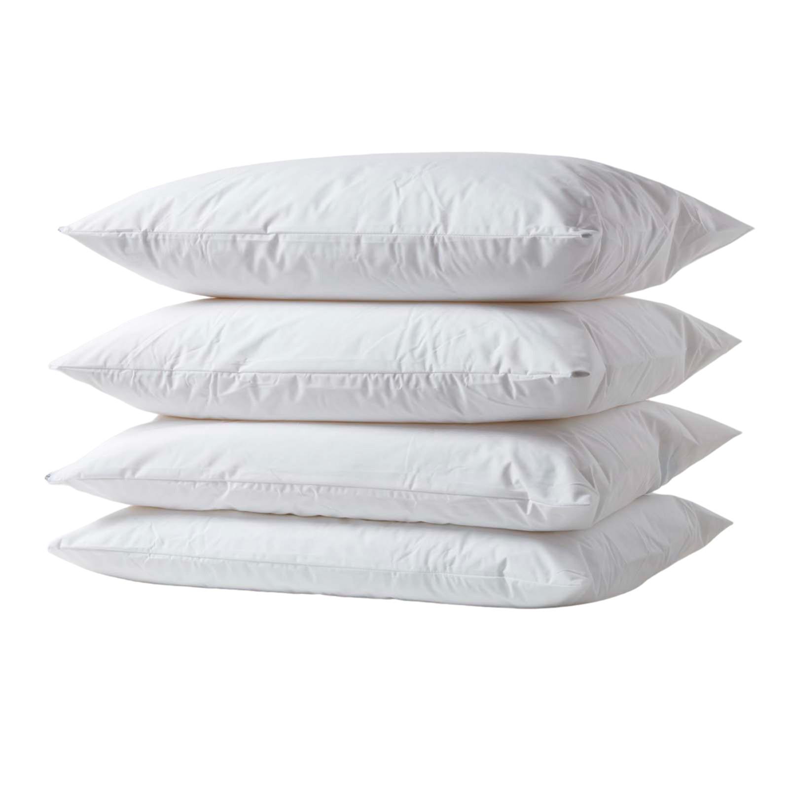 KISSENSCHONER wasserdicht 48/74 cm, 4er-Set mit Reißverschluss - Weiß, Textil (48/74cm) - Homescapes