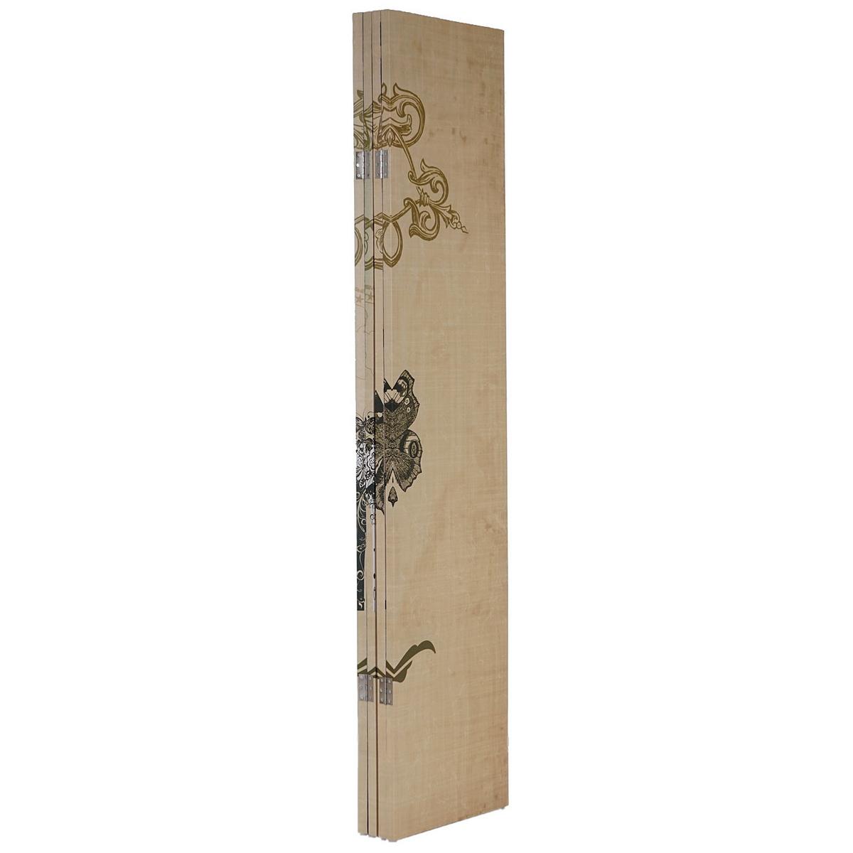 FOTO-PARAVENT Braun, Schwarz - Schwarz/Braun, Holz (160/180/2cm) - MCW