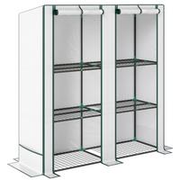 GEWÄCHSHAUS, 144L x 48B x 152H cm - Weiß, Metall (48/152/144cm) - Outsunny