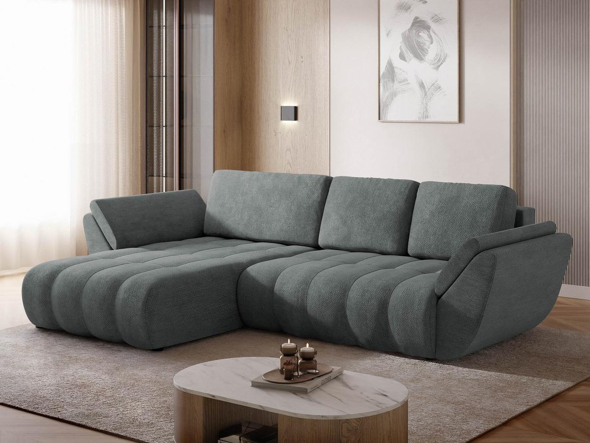 ECKSOFA Faro - Graphitfarben/Schwarz, Holz/Kunststoff (283/195cm) - MIRJAN24