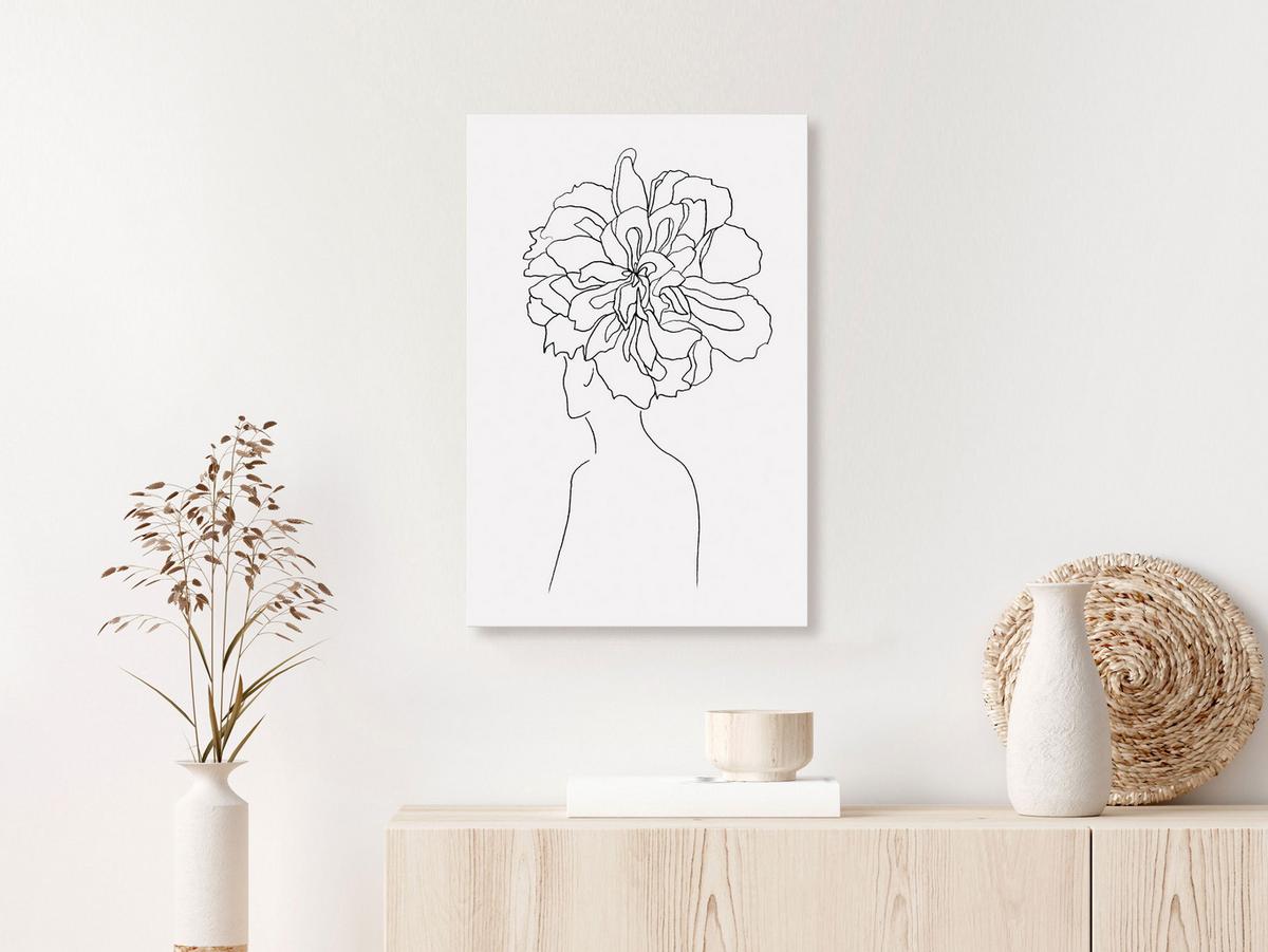 KUNSTDRUCK Grau 40/60 cm - Schwarz/Grau, Textil (40/60cm) - KUNSTLOFT