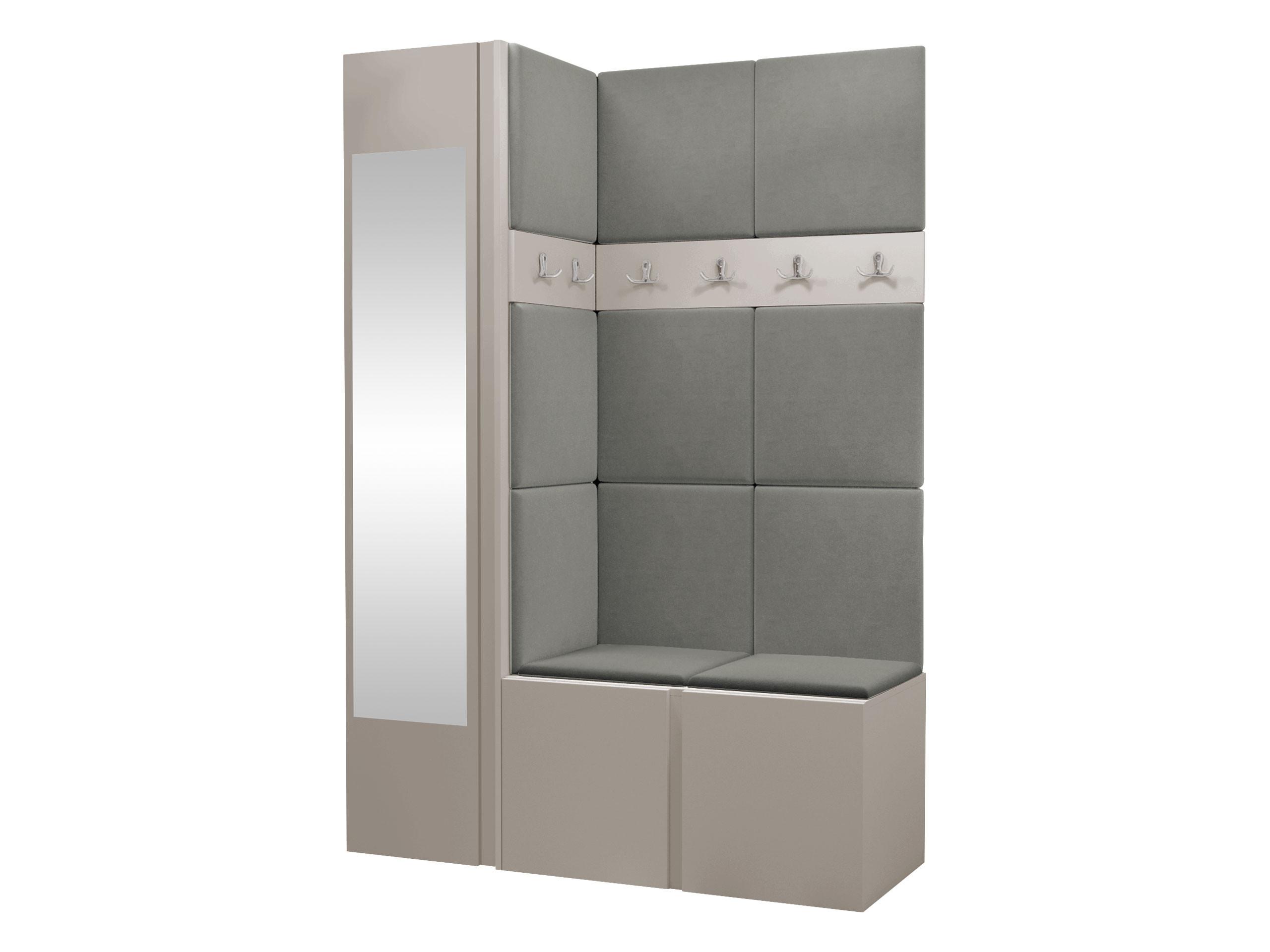GARDEROBEN-SET Orion X - Kaschmir/Grau, Holzwerkstoff/Kunststoff (124/186/46cm) - MIRJAN24