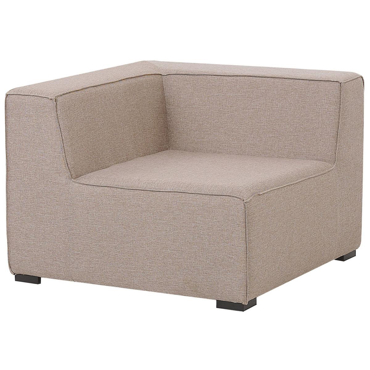 LOUNGE SET 7-Sitzer beige linksseitig modular Arezzo - Beige, Textil - Beliani