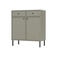KOMMODE TORINO 84/95/41 cm mit 2 Schubladen 2 Türen Hellgrün - Hellgrün, Holzwerkstoff (84/95/41cm) - MASSENO
