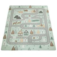 KINDERTEPPICH Waschbar, mit Waldwege‑Muster, Türkis, 80 x 150 cm - Blau, Textil (150/80cm) - KADIMA DESIGN
