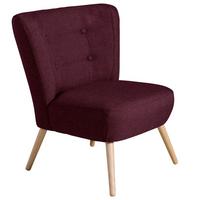 SESSEL Kassi Bezug Flachgewebe Buche natur / burgund - Weinrot, Kunststoff (69/80/68cm) - 58aufmkessel
