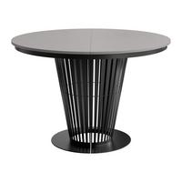 ESSTISCH Elantra 120 - Hellgrau/Schwarz, Holzwerkstoff/Metall (120/120/76cm) - MIRJAN24