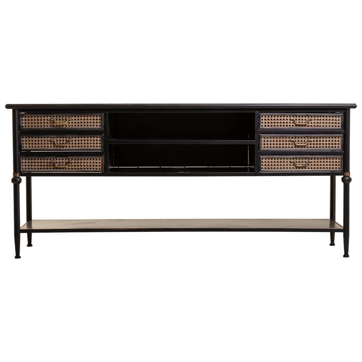 SIDEBOARD aus Metall 180x45x80 cm - Braun, Metall (180/80/45cm) - Wanderlust