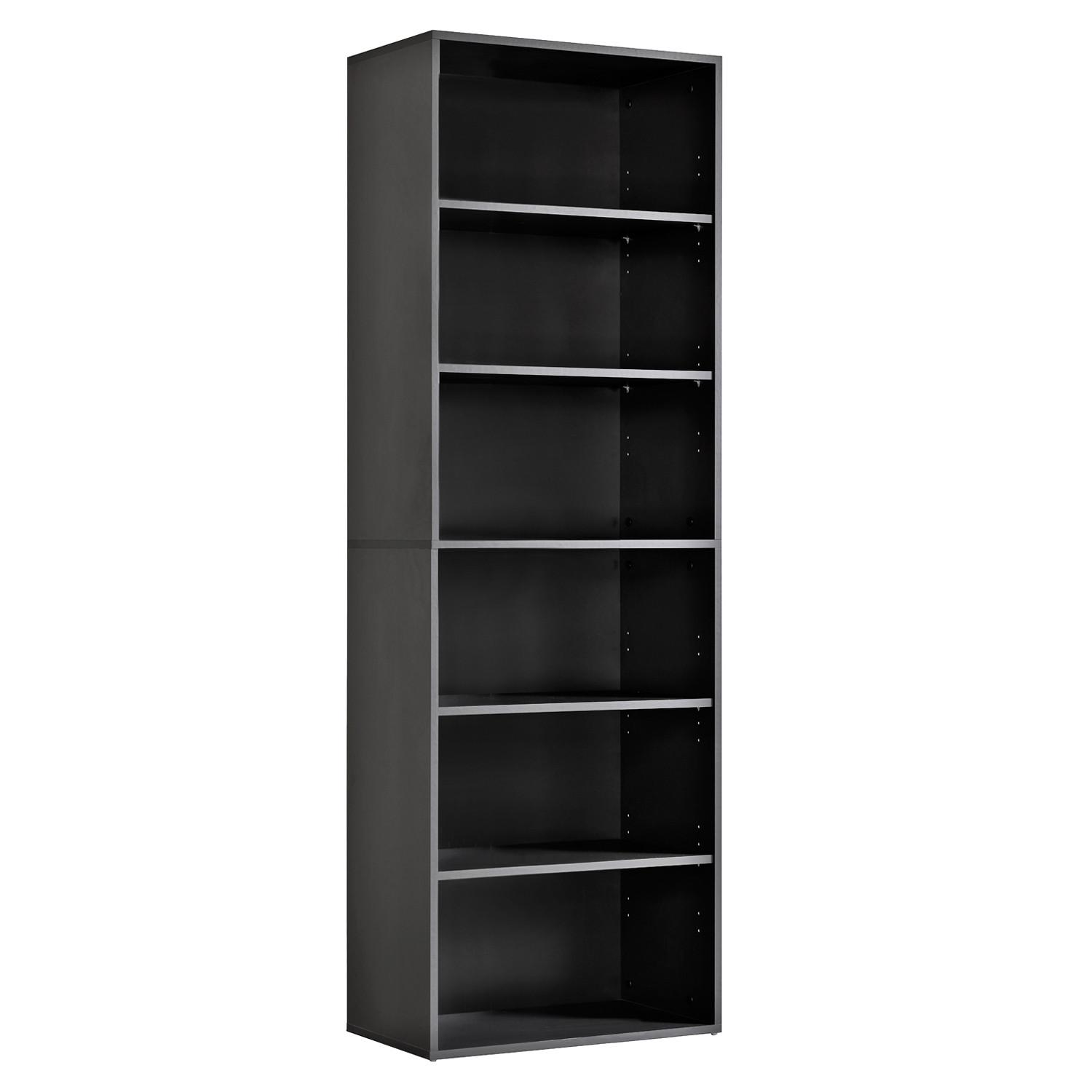 BÜCHERREGAL Der Bücherwurm - Anthrazit, Holzwerkstoff (60/180/34.5cm) - Mokebo