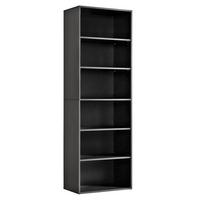 BÜCHERREGAL Der Bücherwurm - Anthrazit, Holzwerkstoff (60/180/34.5cm) - Mokebo