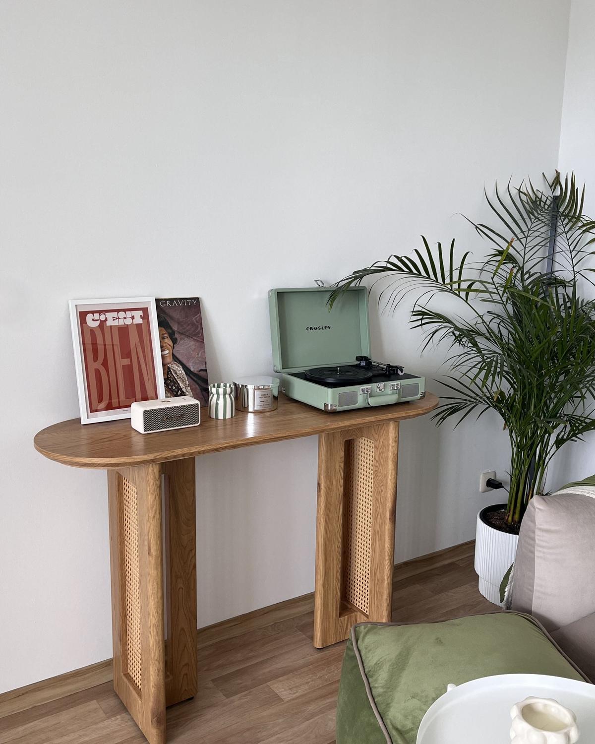 KONSOLENTISCH Hellbraun Karlo - Hellbraun, Holzwerkstoff (120/80/40cm) - Beliani
