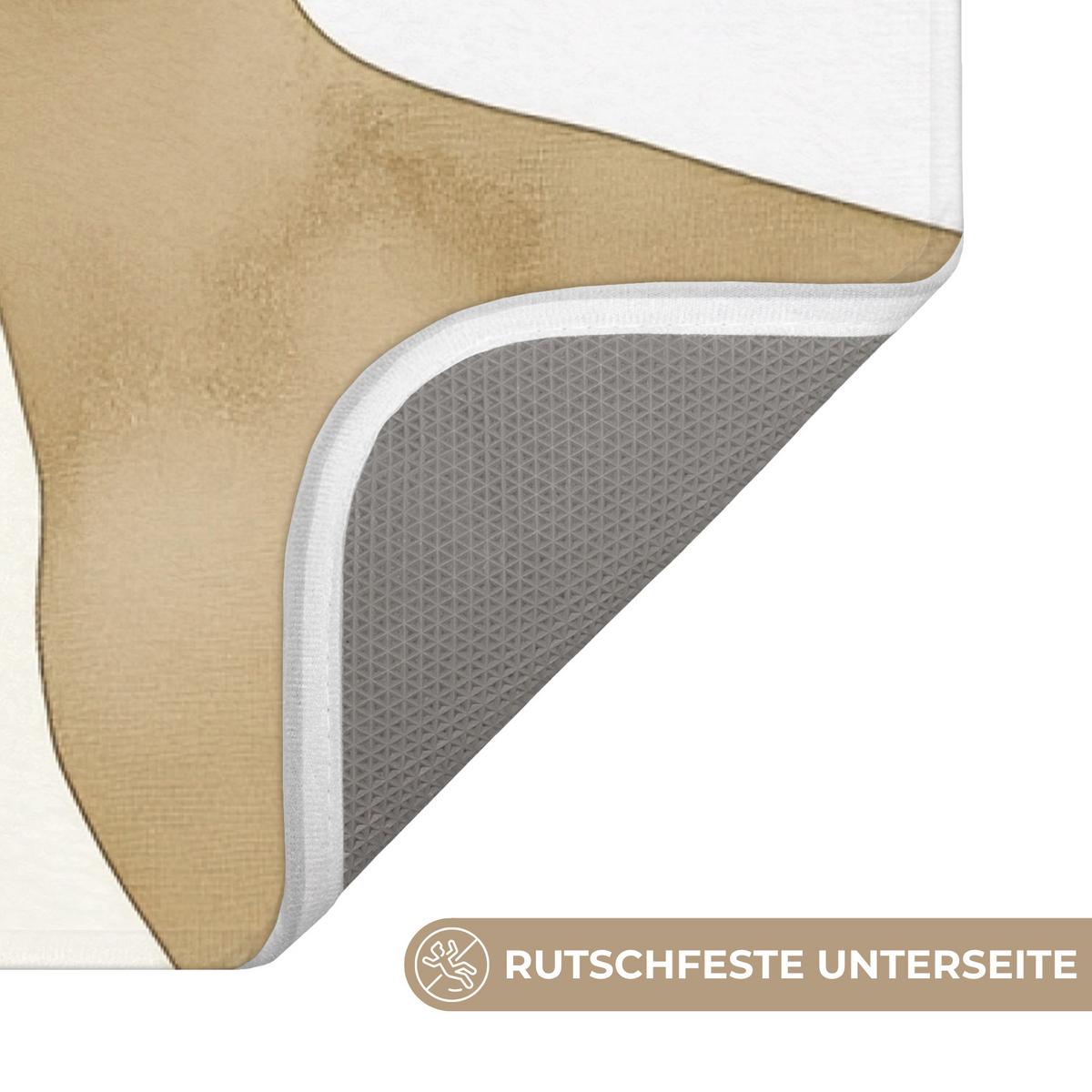 BADEMATTE Japandi - Abstrakt - Grün 60x90 cm - Grün, Textil (60/90cm) - OnlyWow