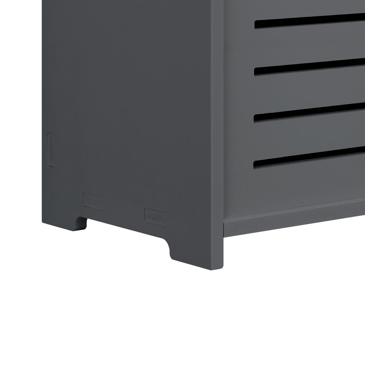 BADEZIMMERSCHRANK Trosa - Dunkelgrau, Kunststoff (45/62/25cm) - [en.casa]