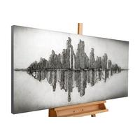 HOLZBILD Silber 120/55 cm - Silberfarben, Holz (7.6/55cm) - KUNSTLOFT