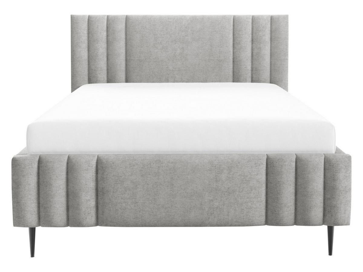 POLSTERBETT Ribo Leg - Schwarz/Grau, Holz/Textil (160/200cm) - MIRJAN24