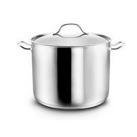 KOCHTOPF Gigantos, Edelstahl, Induktion, 9 Liter, Ø 24 cm, Höhe 20 cm - Edelstahlfarben, Metall (24cm) - KOPF