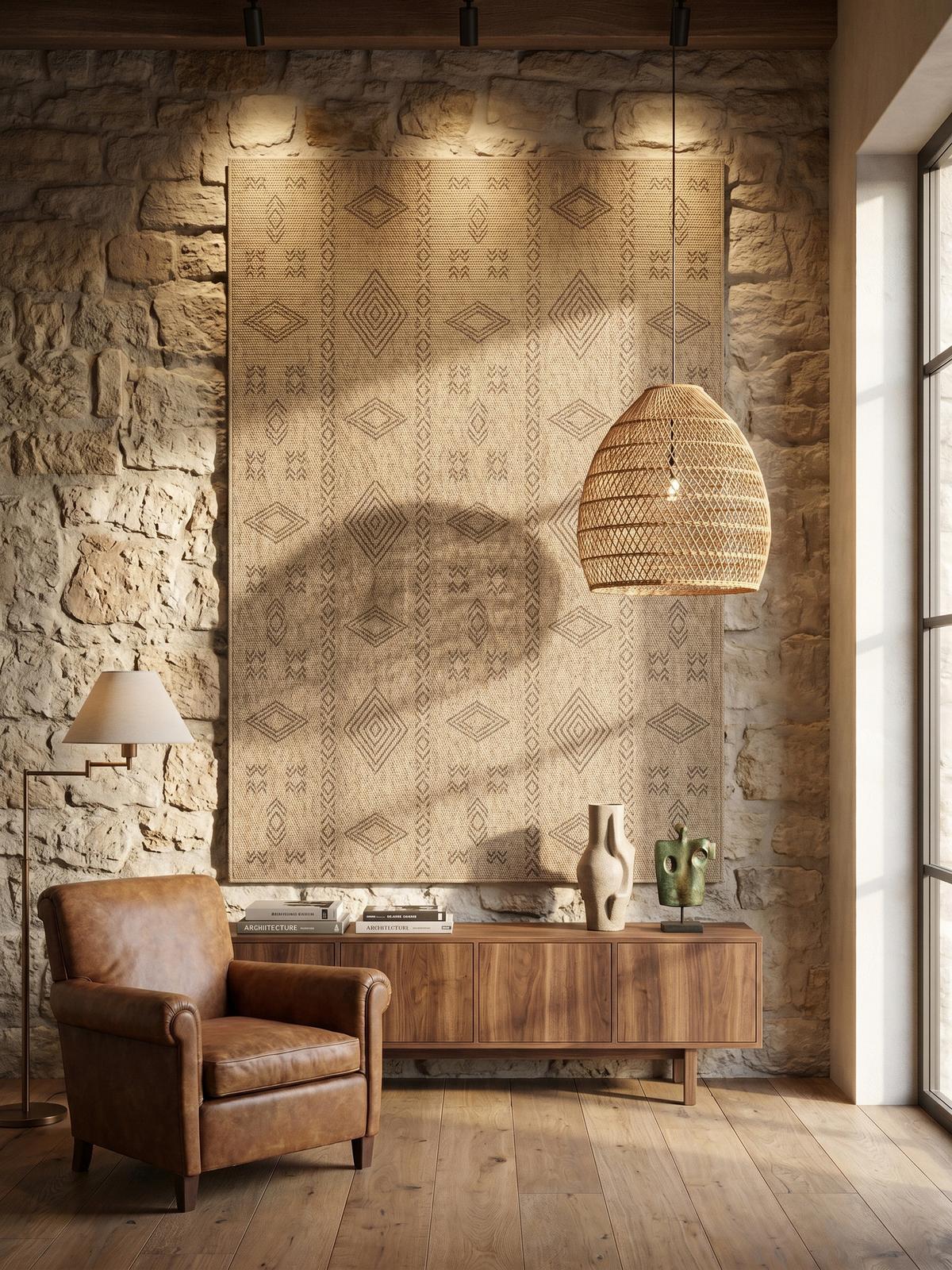 TEPPICH Outdoor KASBERG in Schwarz, im Vintage-Stil, 120 x 170 cm - Beige, Textil (170/120cm) - KADIMA DESIGN