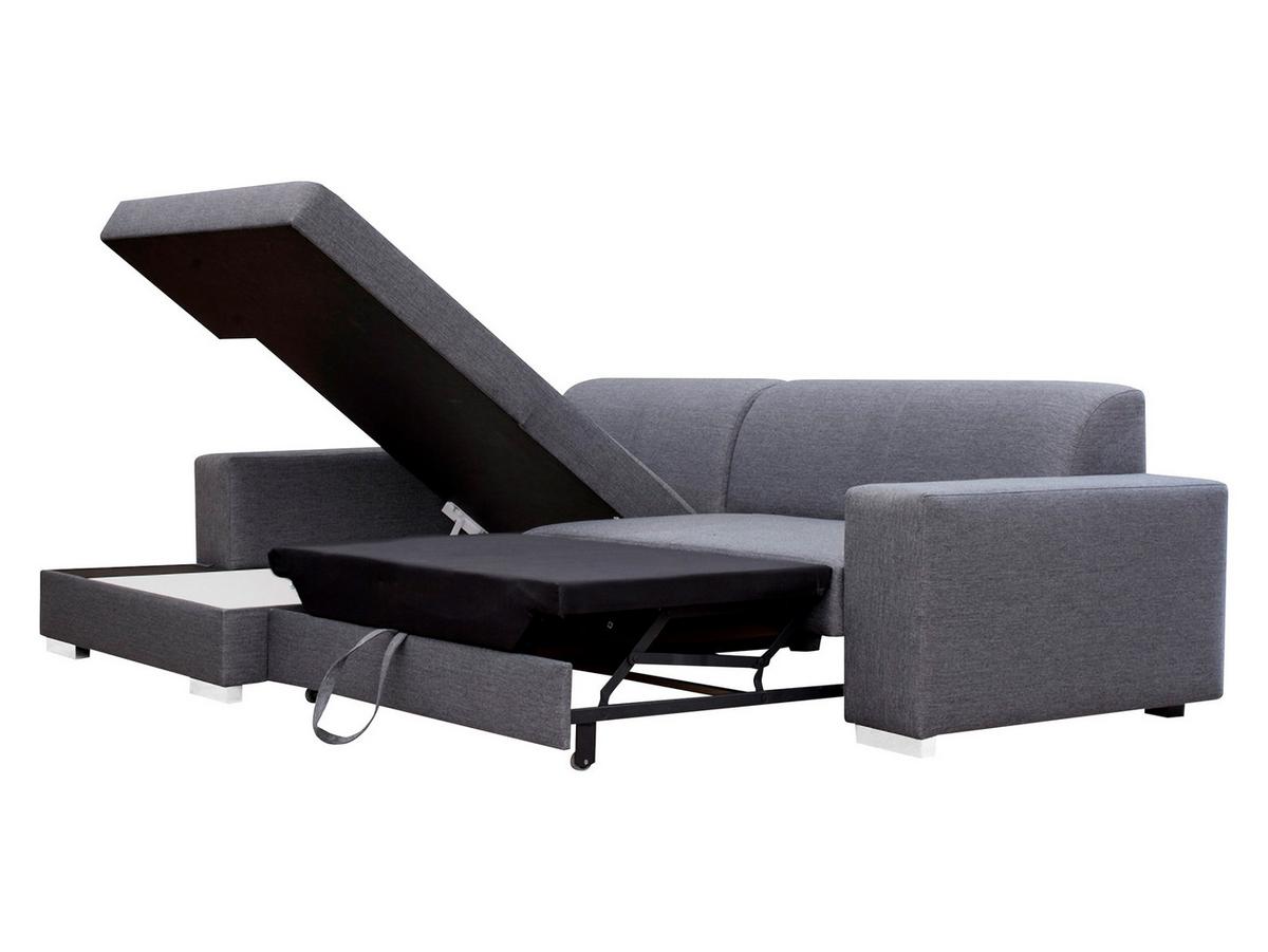 ECKSOFA Mexico, Seite: Links - Chromfarben/Hellgrau, Holz/Kunststoff (263/178cm) - MIRJAN24