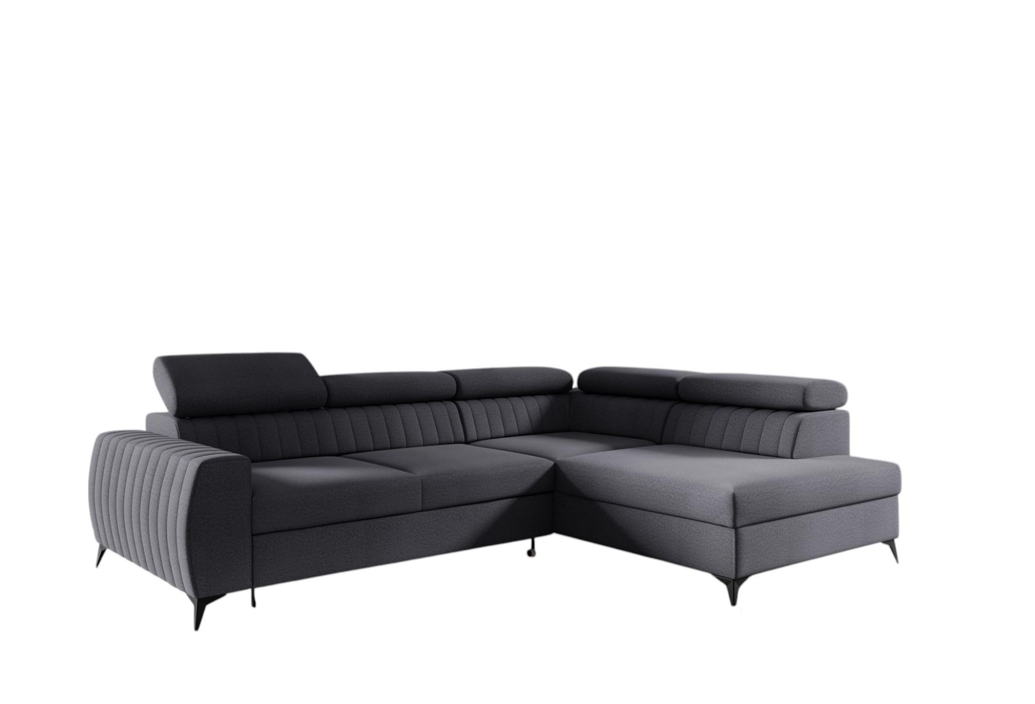 ECKSOFA Toronto - Dunkelgrau, Holzwerkstoff/Textil (270/200cm) - Fun Möbel