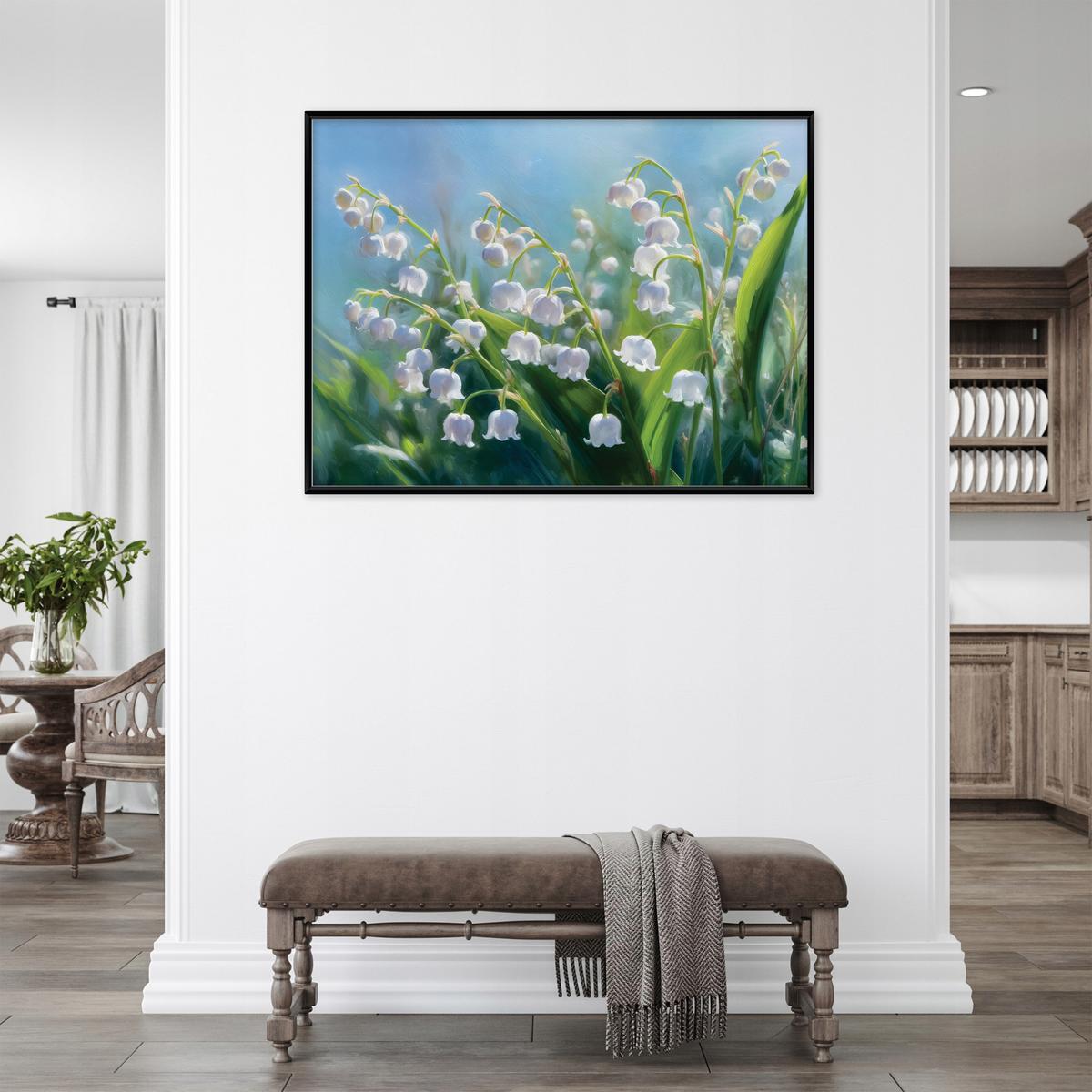 BILDER mit Rahmen Blumen Natur Grün 100x70 cm - Multicolor, Holzwerkstoff (100/70cm) - Wallarena