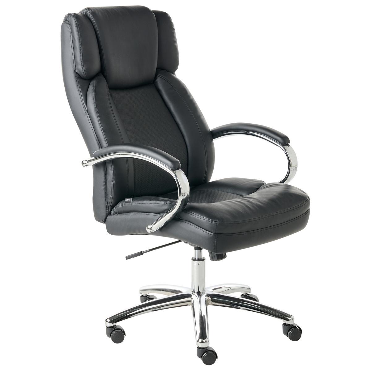 CHEFSESSEL Kunstleder Schwarz Honor - Schwarz, Kunststoff (65/112/65cm) - Beliani