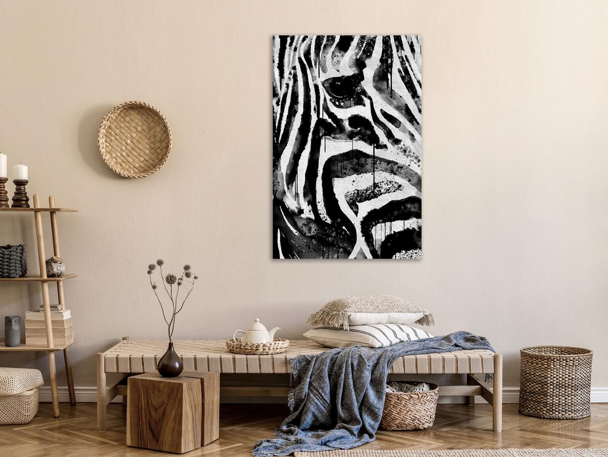 KUNSTDRUCK Schwarz-Weiß 60/90 cm - Schwarz, Textil (60/90cm) - KUNSTLOFT