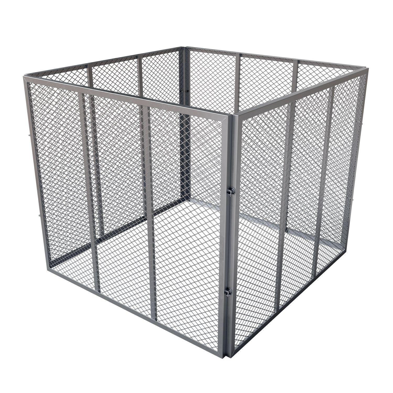 KOMPOSTER Metall silber 800L - Silberfarben, Metall (100/80/100cm) - Juskys
