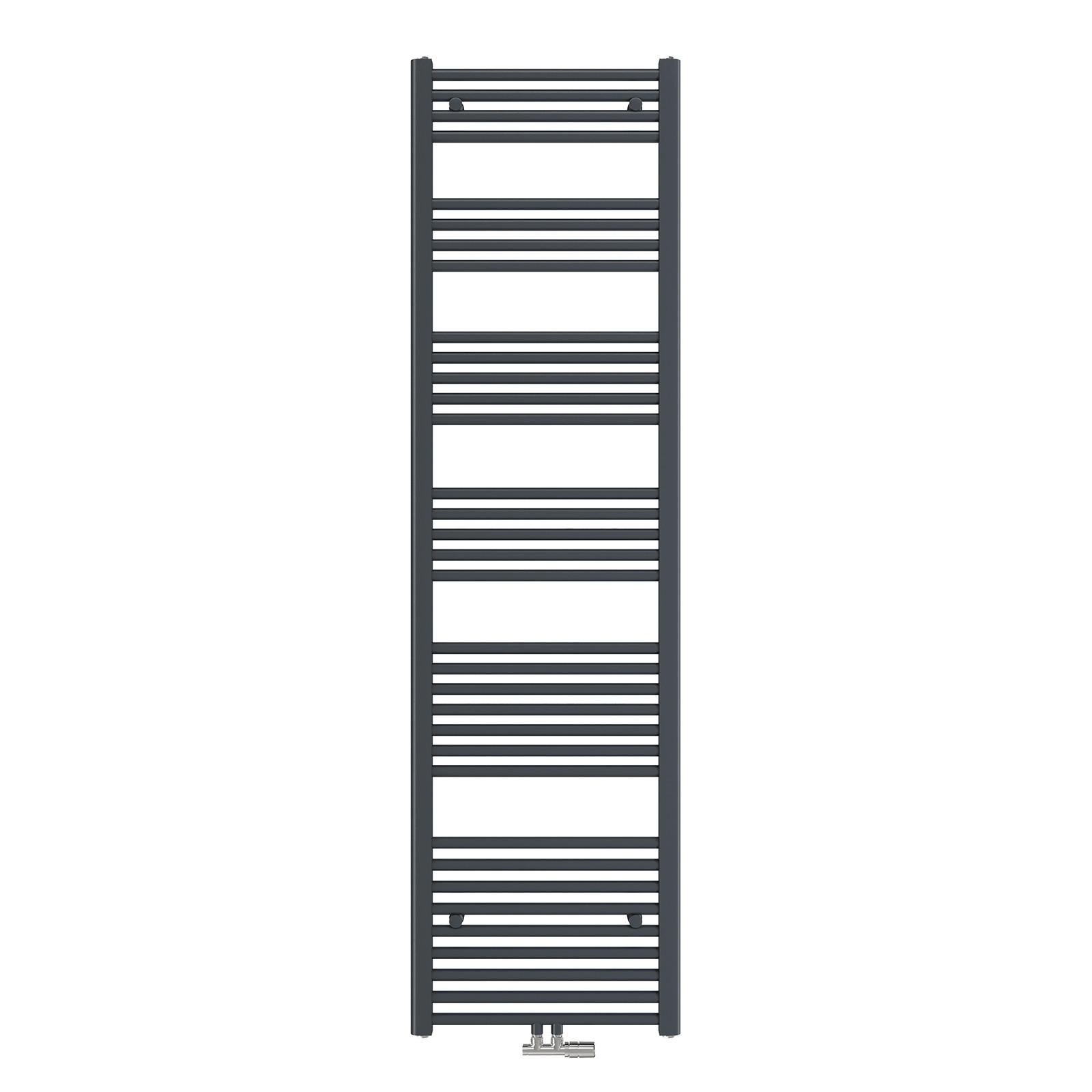 HEIZKÖRPER wasserführender Handtuchheizkörper Anthrazit 180/50/3 cm - Anthrazit, Metall (50/180/3cm) - EMKE