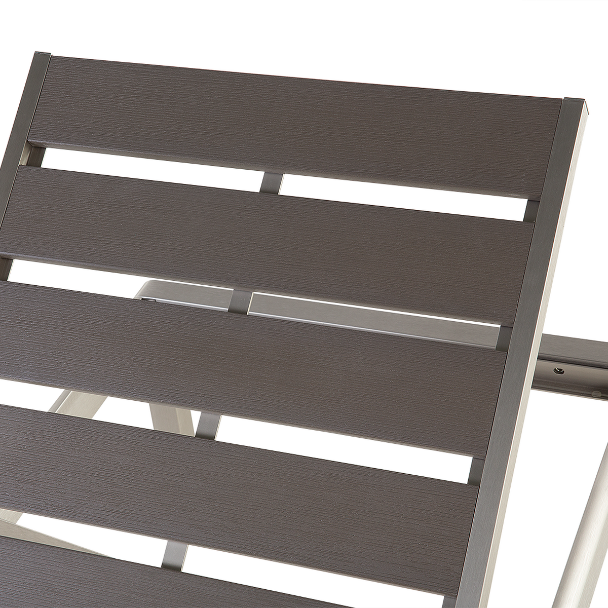 GARTENLIEGE grau Nardo - Grau, Metall (64/93/198cm) - Beliani