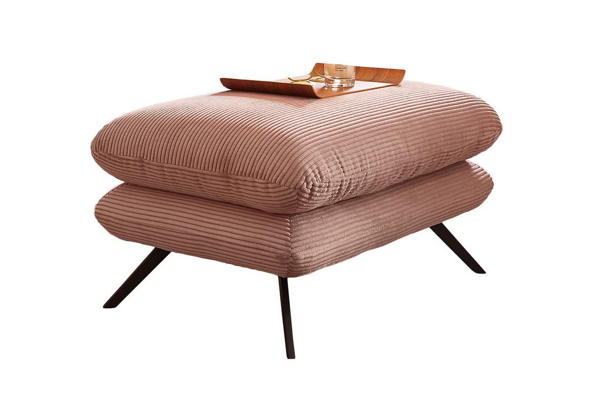 SITZGRUPPE CHARME Rosé Cord - Rosa, Textil (200/94/95cm) - KAWOLA