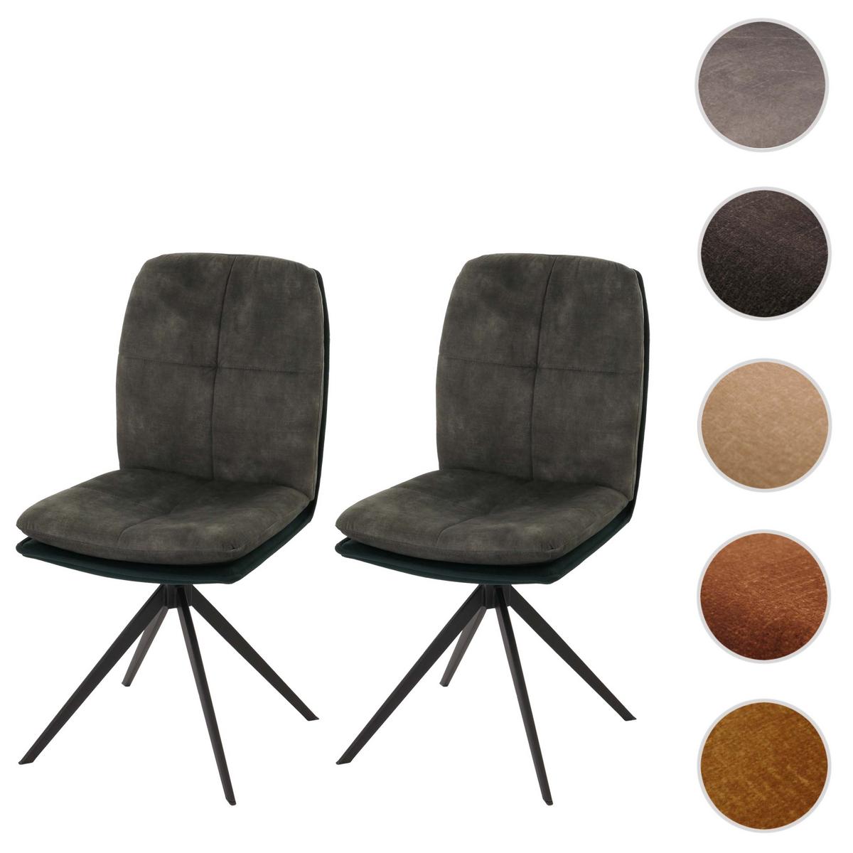 ESSZIMMERSTUHL Grün 2er-Set - Grün, Textil (47/90/56cm) - MCW
