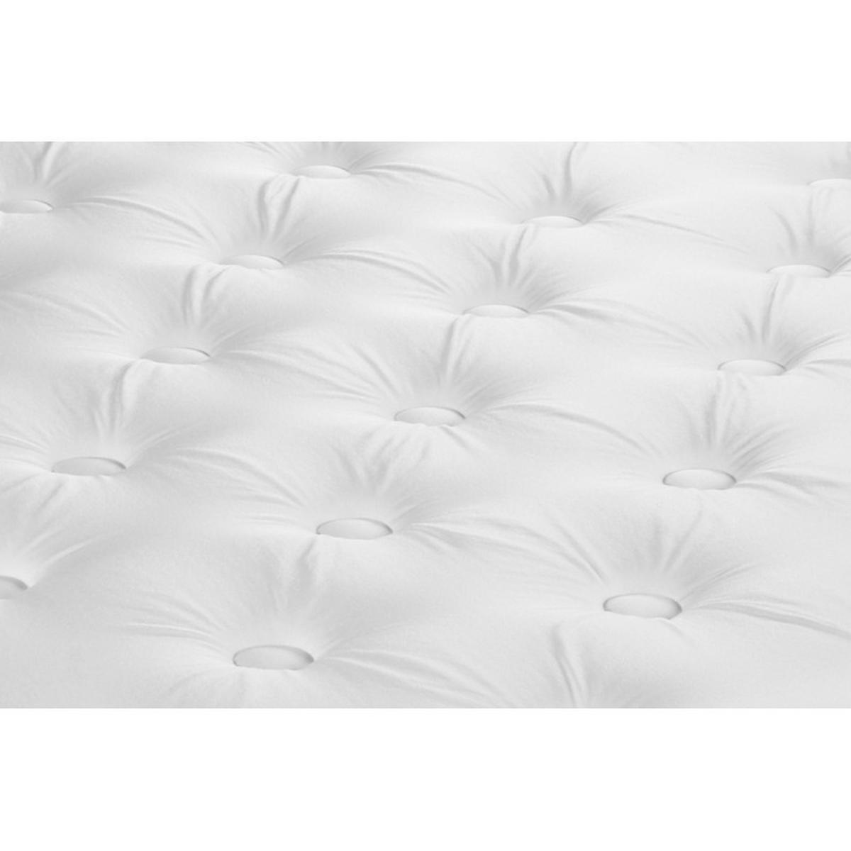 BETT Buckingham Memory-Schaum 120 x 190 cm h1 - Kit Bettgestell Schwarz - Beige/Schwarz, Karton/Holz (120/190cm) - ROYAL PALACE BEDDING