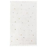 KURZFLOR-TEPPICH Weiß 140/200 cm Astaf - Weiß, Textil (140/200cm) - Beliani
