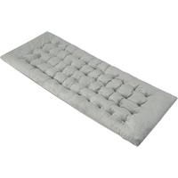 BAUMWOLLE Auflage Grau - Grau, Textil - COSTWAY